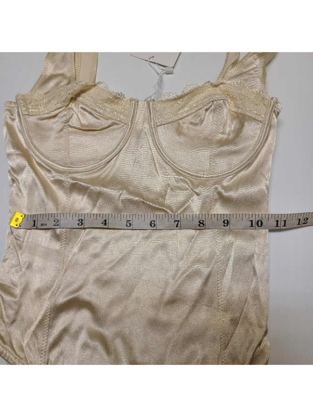 Zara Vintage Style Ivory Satin Corset Bodysuit Balletcore Size S - Picture 5 of 8